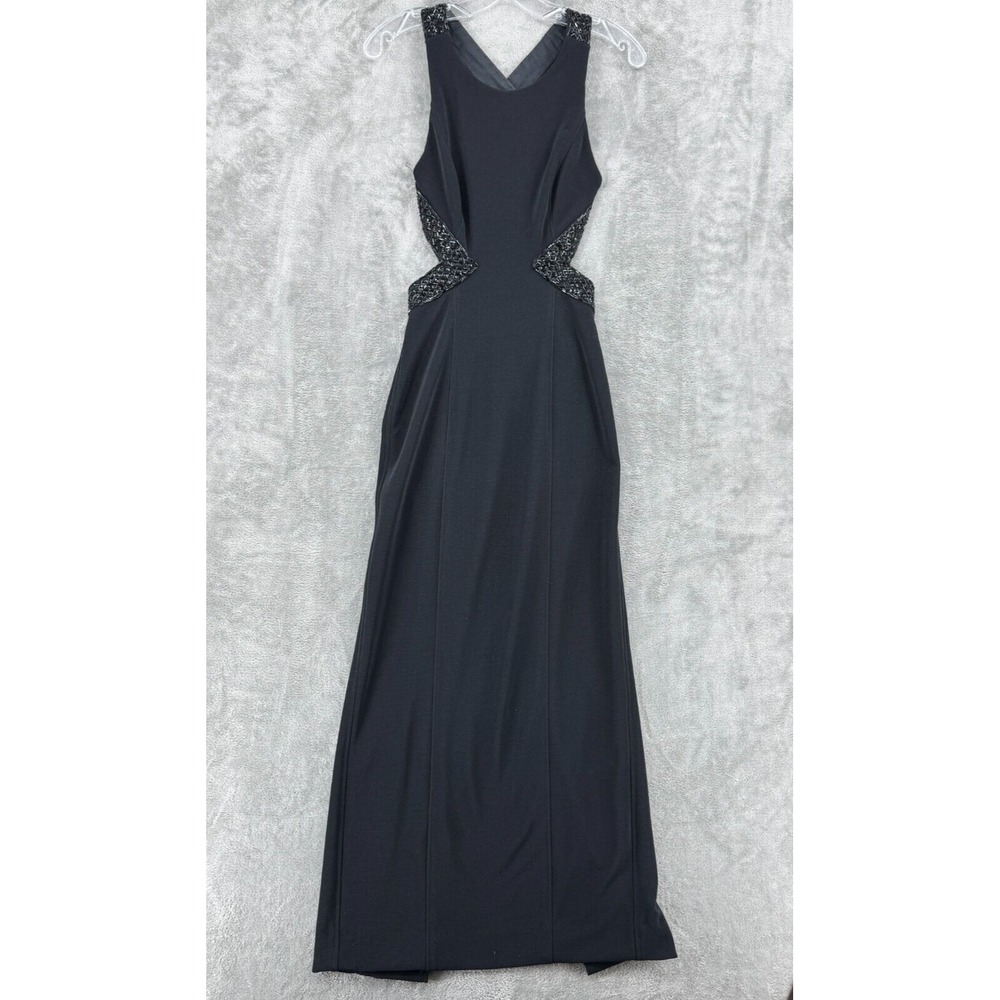 Vintage Niteline Dress Womens XS Beaded Open Back Evening Event Fairy Grunge Zip